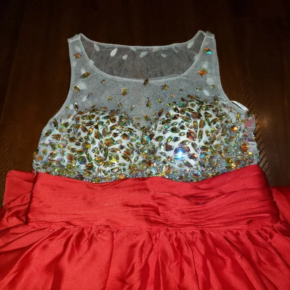 Sparkly Red Women's Dress - Picture 4 of 17